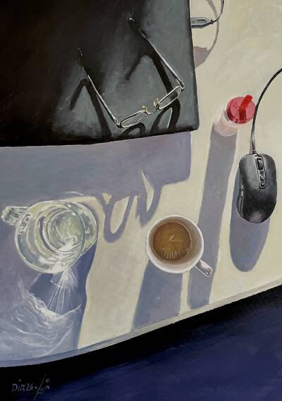 ذكرى صباحٍ قادم  Ett minne av en kommande morgon 100*70 cm 2026